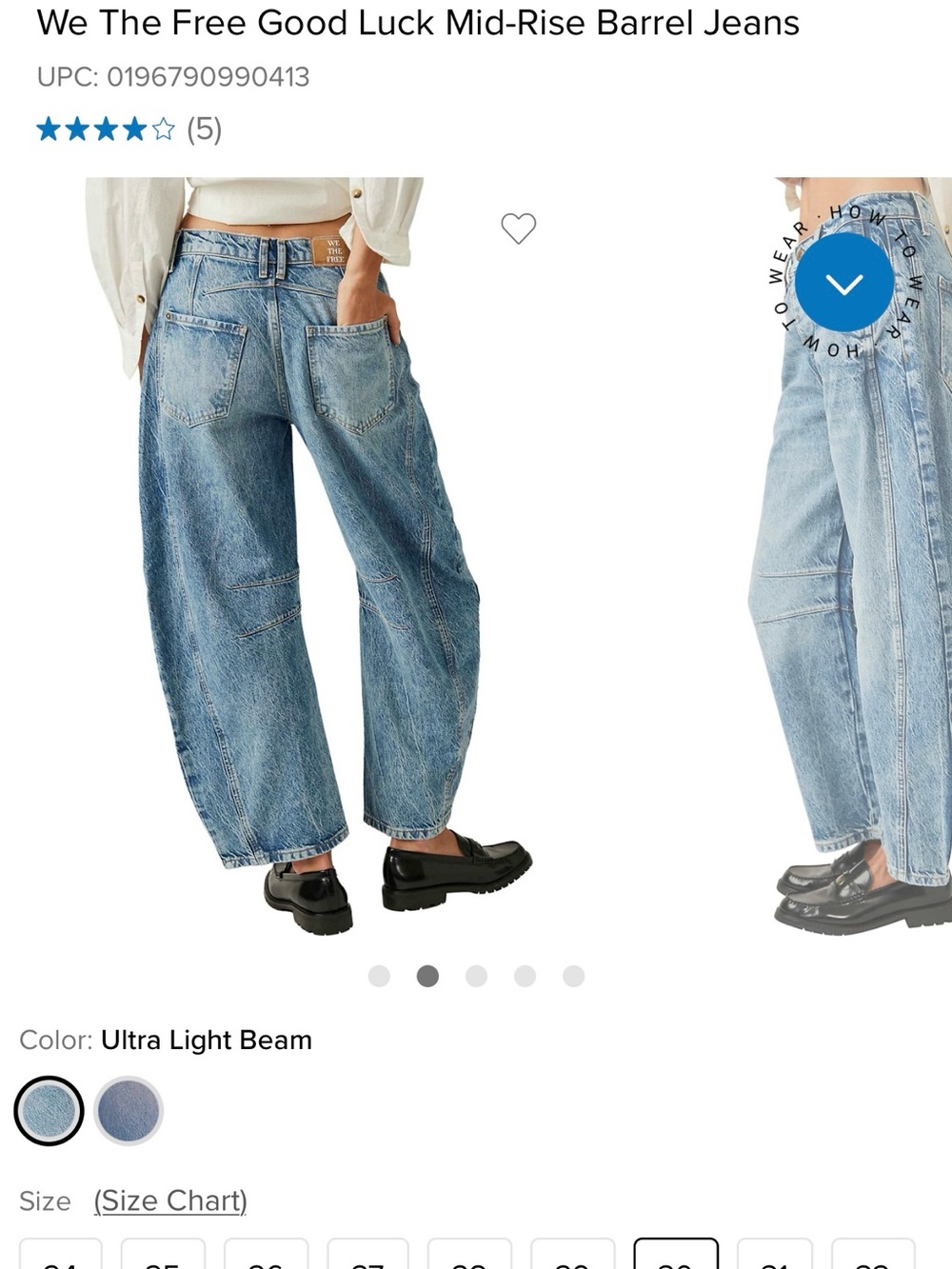 We The Free Good Luck Mid-Rise Barrel Jeans - Picture 4 of 4
